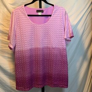**4 for $20** Salon Studio Purple Ombre Short Sleeve Top (BIN1)